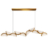 Moon Integrated LED 70in Chandelier with Handcrafted Glass