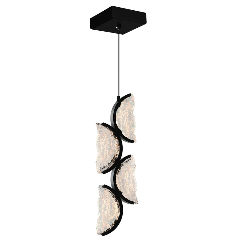 Moon Integrated LED 8in Mini Pendant with Handcrafted Glass