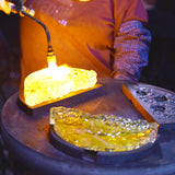 Moon Integrated LED 8in Wall Light with Handcrafted Glass