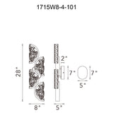 Moon Integrated LED 8in Wall Light with Handcrafted Glass
