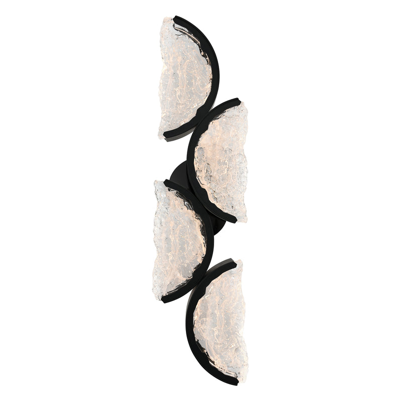 Moon Integrated LED 8in Wall Light with Handcrafted Glass