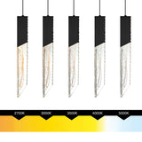 Petra Integrated LED 24in Chandelier with Handcrafted Glass