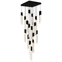 Petra Integrated LED 24in Chandelier with Handcrafted Glass