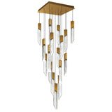Petra Integrated LED 24in Chandelier with Handcrafted Glass