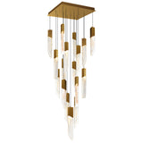 Petra Integrated LED 24in Chandelier with Handcrafted Glass