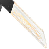 Petra Integrated LED Sand Black Indoor-Outdoor Wall Light with Handcrafted Glass