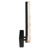 Contour Integrated LED Sand Black Indoor-Outdoor Wall Light with Handcrafted Glass