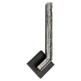 Contour Integrated LED Sand Black Indoor-Outdoor Wall Light with Handcrafted Glass