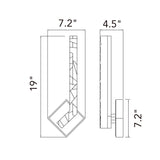 Contour Integrated LED Sand Black Indoor-Outdoor Wall Light with Handcrafted Glass