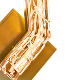 Contour Integrated LED 19in Wall Light with Handcrafted Glass