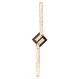 Contour Integrated LED Sand Black Indoor-Outdoor Wall Light with Handcrafted Glass