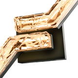 Contour Integrated LED Sand Black Indoor-Outdoor Wall Light with Handcrafted Glass