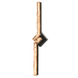 Contour Integrated LED Sand Black Indoor-Outdoor Wall Light with Handcrafted Glass