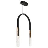 Curva Integrated LED 22in Chandelier with Handcrafted Glass