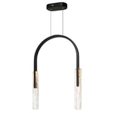 Curva Integrated LED 22in Chandelier with Handcrafted Glass