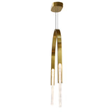 Curva Integrated LED 22in Chandelier with Handcrafted Glass
