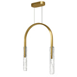 Curva Integrated LED 22in Chandelier with Handcrafted Glass