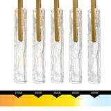 Curva Integrated LED 22in Chandelier with Handcrafted Glass