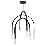 Curva Integrated LED 38in Chandelier with Handcrafted Glass