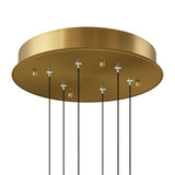 Curva Integrated LED 38in Chandelier with Handcrafted Glass