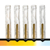 Curva Integrated LED 19in Wall Light with Handcrafted Glass
