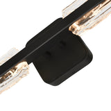 Curva Integrated LED 19in Sand Black Indoor-Outdoor Wall Light with Handcrafted Glass