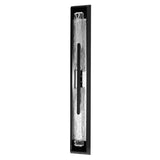 Curva Integrated LED 24in Sand Black Outdoor Wall Light with Handcrafted Glass