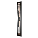 Curva Integrated LED 24in Sand Black Outdoor Wall Light with Handcrafted Glass