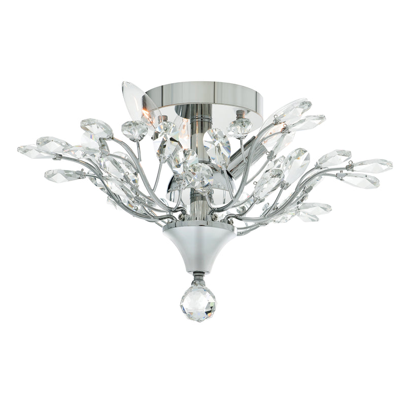 Ivy 3 Light 16in Chrome Flush Mount