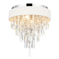 Franca Flush Mount with Off White Shade