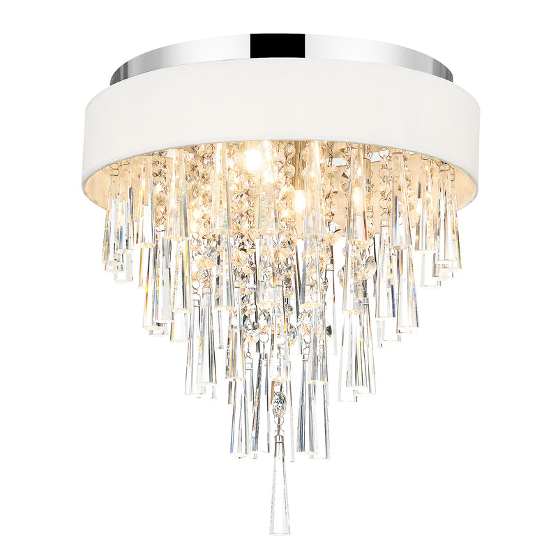 Franca Flush Mount with Off White Shade