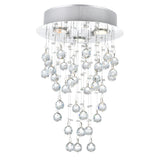 Rain Drop Chrome Chandelier