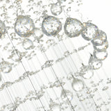 Double Spiral Chrome Chandelier