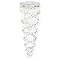 Double Spiral Chrome Chandelier