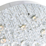 Double Spiral Chrome Chandelier