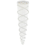 Double Spiral Chrome Chandelier
