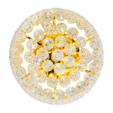 Empire 3 Light 12in Flush Mount with Crystals