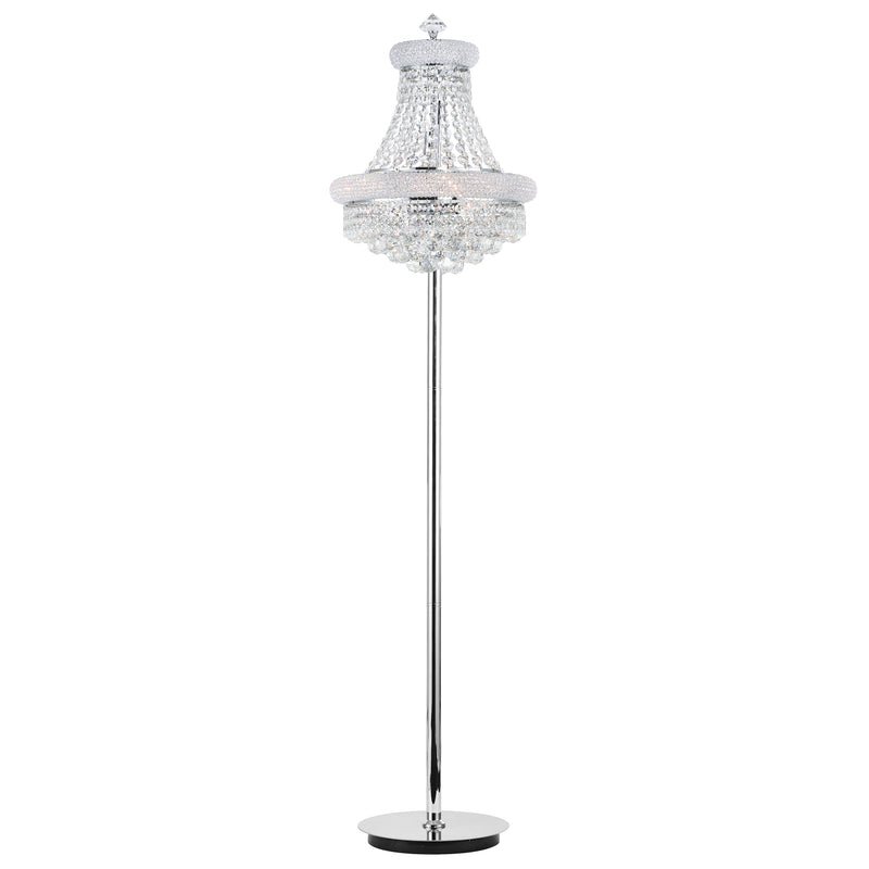 Empire 8 Light 18in Floor Lamp with Crystals