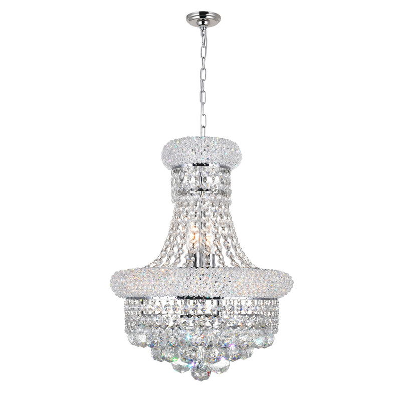 Empire 6 Light 14in Chandelier with Crystals