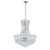 Empire 8 Light 18in Down Chandelier with Crystals