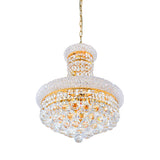 Empire 8 Light 18in Down Chandelier with Crystals