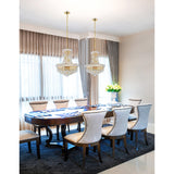Empire 8 Light 18in Down Chandelier with Crystals