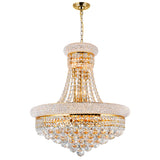 Empire 14 Light 20in Down Chandelier with Crystals