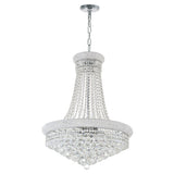 Empire 17 Light 24in Down Chandelier with Crystals