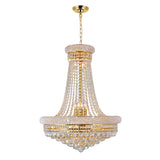 Empire 17 Light 24in Down Chandelier with Crystals
