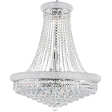 Empire 18 Light 28in Down Chandelier with Crystals