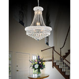 Empire 18 Light 28in Down Chandelier with Crystals