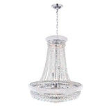 Empire 19 Light 32in Down Chandelier with Crystals