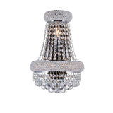 Empire 12in Chrome Wall Sconce with Crystals