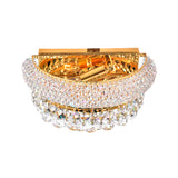 Empire 12in Gold Wall Sconce with Crystals